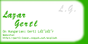 lazar gertl business card